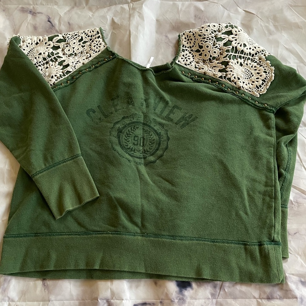 Free People off shoulder sweatshirt